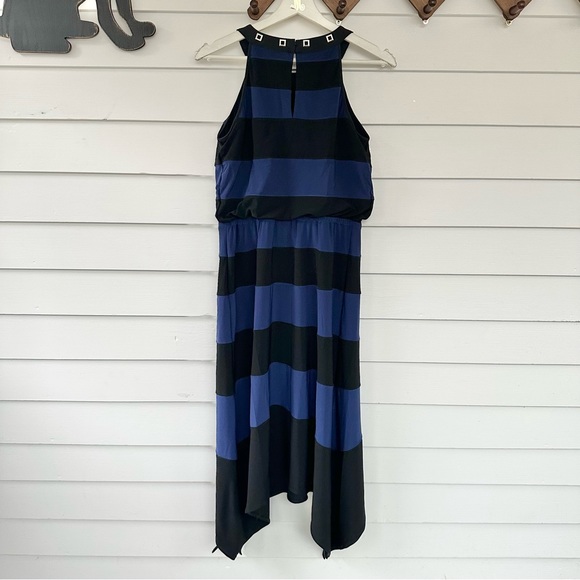 WHITE House Black Market Striped Halter Neck Dress - Picture 7 of 8